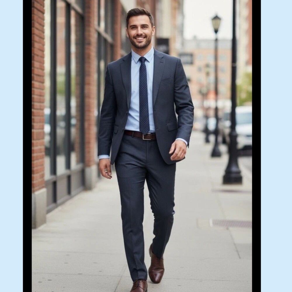 Joseph Abboud 46 long Two-Piece Suit - Blue